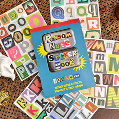 Ransom Note Sticker Book 28 Sheets 1000 plus Letter Collage Vintage Alphabet Cut