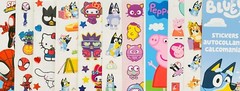 150+ Stickers PEPPA PIG BLUEY HELLO KITTY FRIENDS RAINBOCORNS SPIDERMAN PUSHEEN