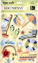 K&Company Grand Adhesions ~ Happy Trails Water Fun w/Glitter Accents