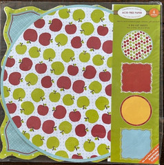 Scrapbooking paper & die-cut sheets fall fun packs 12″x 12″ apples 12 pages lot