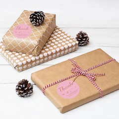 1.5″ Pink Rose Gold Round Labels 500Pcs Self Adhesive Gift Business Stickers