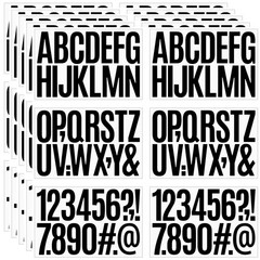 480 Pcs Waterproof 3″ Vinyl Alphabet & Number Stickers – Self-Adhesive, Black