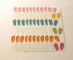 Mrs. Grossman’s Stickers Lot of 10 Strips ~Flip Flops~ Beach Summer 2007