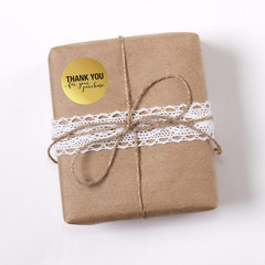 1.25″ round Gold Foil Thank You for Your Purchase Stickers / 1000 Labels per Rol