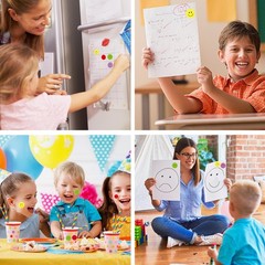 1500Pcs Smiley Stickers for Sticker Rolls 10 Styles Round Reward Teacher Stic…