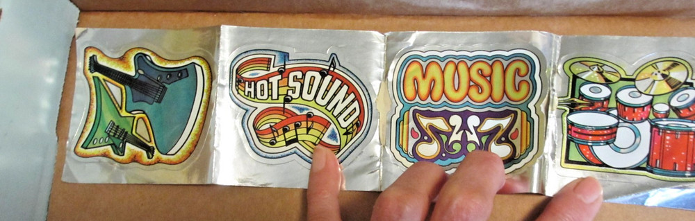 vintage stickers MUSIC THEME 1 sheet of 4 : Unknown source.