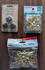 Lot of 339 – Brass Fasteners – Tim Holtz Idea-ology – Office Depot – Pen + Gear