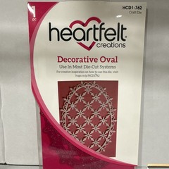Heartfelt Creations Decorative Oval Floral Craft Die Gray HCD1-762