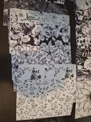 100 Sheets Scrapbooking JJ Paper Crafts Ephemera Papers 5 1/2 X 3 3/4 In Black
