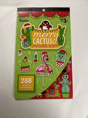 Darice Holiday Merry Cactus Sticker Book 288 Stickers New