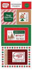 Carta Bella Paper CHRISTMAS CHEER 6×13 Sheet of Chipboard Frames