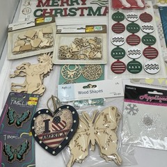 Huge Mixed Sticker & Scrapbooking Lot Holiday USA Christian Craft Set