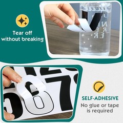 Seloom 13 Sheets Alphabet Stickers,4 Inch Large Vinyl Letter 4 inch, Black