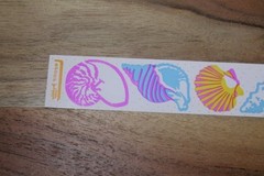 Vintage 1982 Cardesign TOOTS Sticker Strip Shells MUS #155 Seashells Conch tulip