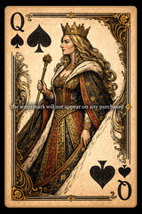 USA Veteran Made King and Queen of Spades Wall Art Prints 8.5 x 11 Cardstock