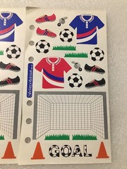 Lot Of 2 Stickopotamous Soccer Scrapbook Stickers Binder Ready Jersey Balls GOAL