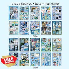 Teoippv Japanese Sticker Book Glass Dream 20 Sheets