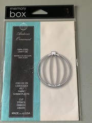 Memory Box Andover Ornament Steel Metal Craft Die 2.2×2.3″ Cardstock/Felt