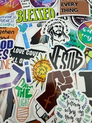 20 Christian Bible Stickers Religious Faith Jesus God Decals Laptop Journal NEW