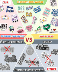 300 PCS Inspirational Stickers for Adults, Motivational Water Bottle