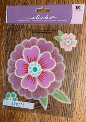 RARE Sticko Jumbo Colorful Pink Blue Petals Flowers 🌸 Large Scrapbook Stickers