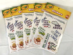 Crayola Inspirational 5 pack Sticker Sheet Back to School 50 sheets/400 stickers