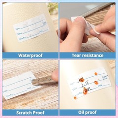 Blue & Red Date Stickers for Freezer – 4000 Pieces, 1×2 Inch