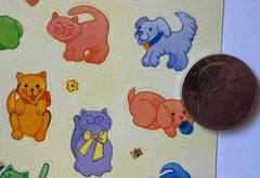 LITTLE CATS & DOGS Stickers(28pc) Hallmark…Kitten…Puppy…Animal…Card Making…