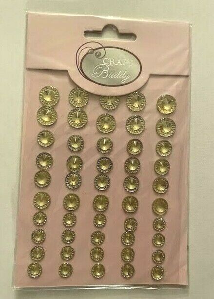 CraftbuddyUS CB66CL 50 Self Adhesive Resin Clear Crystal Diamante Rhinestone Gem
