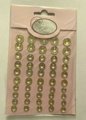 CraftbuddyUS CB66CL 50 Self Adhesive Resin Clear Crystal Diamante Rhinestone Gem