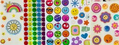 Sticker Bulk Smiley funny Face Happy Smiles food dessert – 10