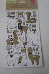Crafter’s Square Paper Crafts Rub-On Transfers Metallic Llamas Cactus Scrapbook
