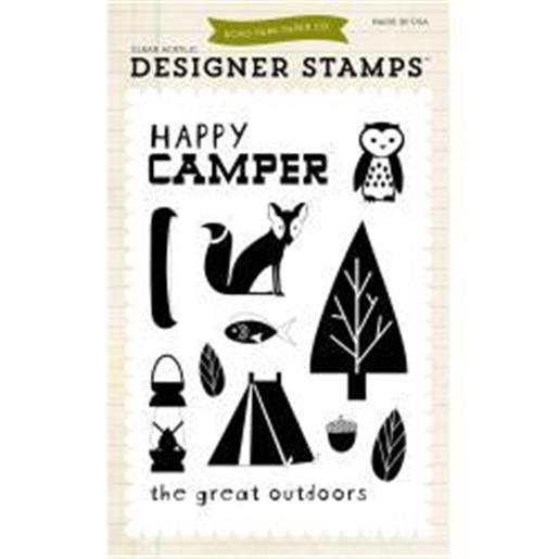 Echo Park Designer Stamps HAPPY CAMPER Steel Dies Scrapbooking