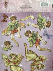 Fairyopolis 6″x12″ Die Cut 3-D Decoupage 4 sheets Punch out dimensional Fairies