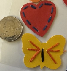 PRIMARY SHAPE STITCHERS Dimensional Stickers(9pc) Butterflies•Flower•Card Making