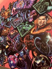 LOT of 10 NOCTILUCENT avengers Decals Super Hero kids stickers heroes neon