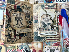 250pcs AMERICA 250 USA JUNK JOURNAL-SCRAPBOOK KIT W/JOURNAL – AUTHENTIC EPHEMERA