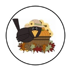 48 Fall Crow !! ENVELOPE SEALS LABELS STICKERS 1.2″ ROUND