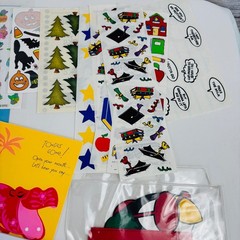 Mixed Lot of Stationary Stickers Cards Some Hallmark Misc Greetings