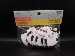 The spring shop Mini Wooden cow tags 6 pieces