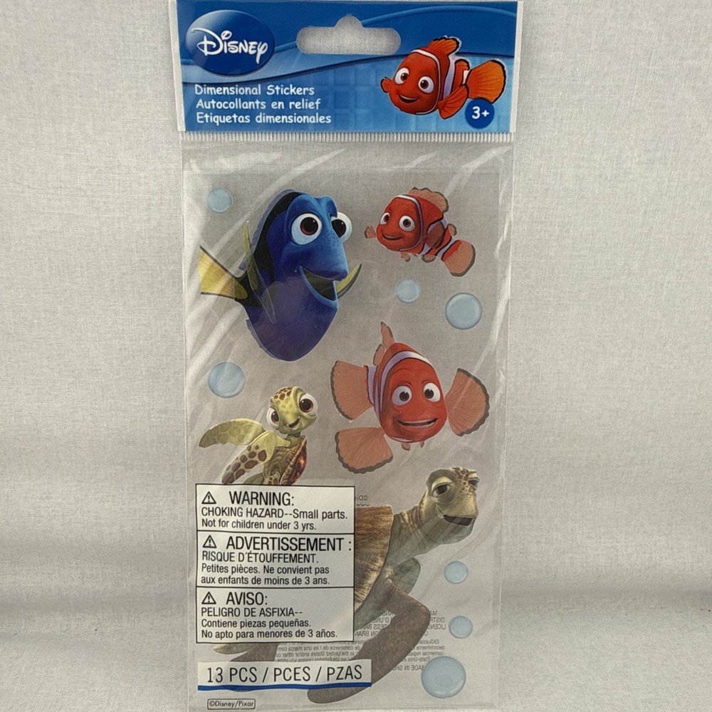 Disney Pixar’s Finding Nemo 3D Dimensional Stickers Pack EK Success 2012 Sealed