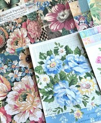Scrapbook Junk Journal Collage Art Paper Crafting Kit 12 Pages Each 8.5×11” #BE6
