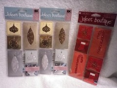lot of 3 packs Ek Success Jolee’s Boutique scrapbook stickers Metallic Ornament
