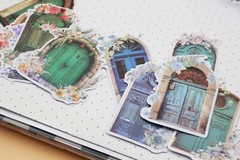 Flower deco door washi stickers | door Stickers color romantic flower stickers