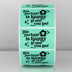 Happy to See You Stickers Labels Small Business Packaging Supplies