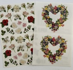 Mrs. Grossman’s Vintage Stickers Pretty ROSES & Floral Rose Wreath 2 Strips