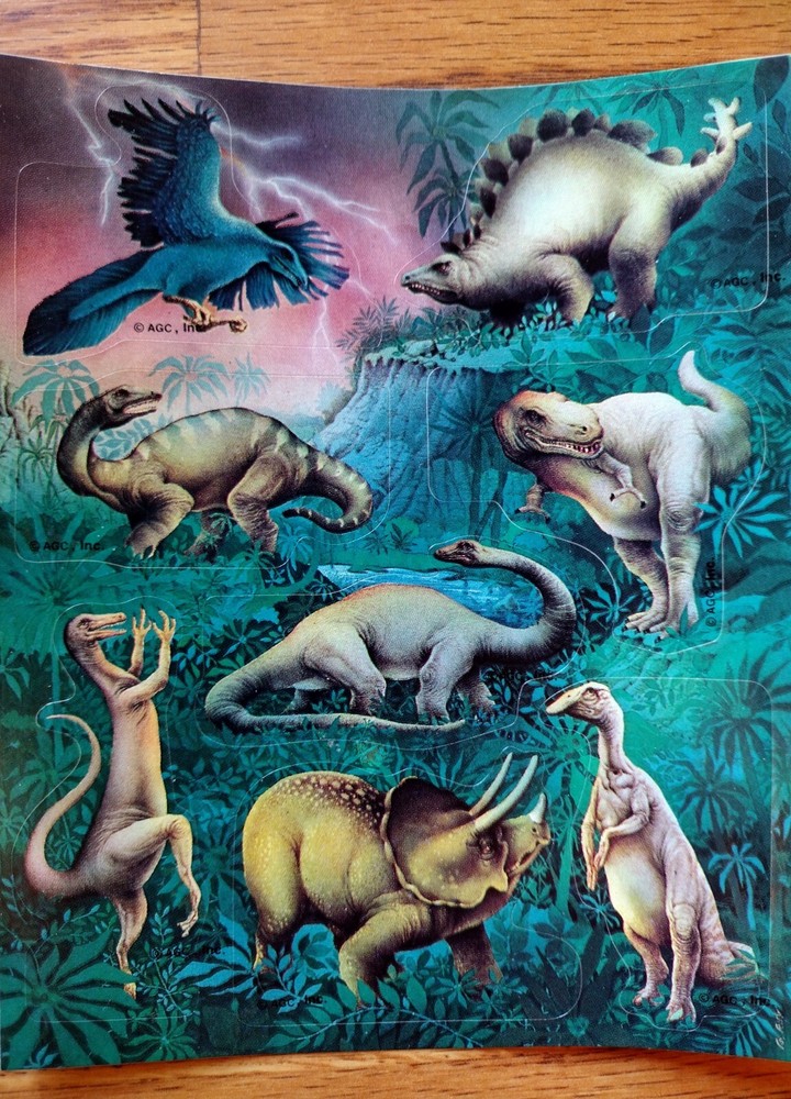 American Greetings Dinosaur Stickers Vintage, excellent condition