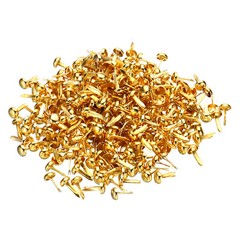4.5 x 8 mm Mini Brads for Paper Crafts, 300 Pcs Round Paper Fastener, Gold