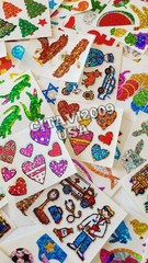 VINTAGE STICKERS LOT OF 176 MODULES HAMBLY STUDIOS PRISMATIC/GLITTER NO REPEATS