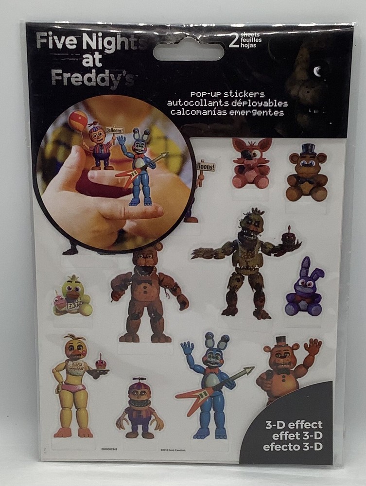NIP 2016 Five Nights At Freddy’s Pop Up Stickers 3D Effect